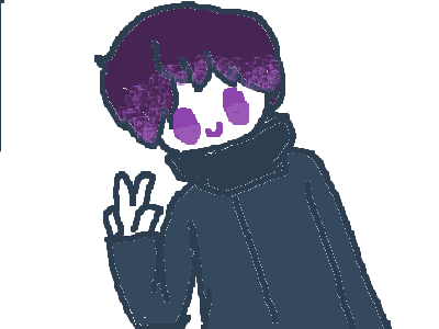 hmmmm here's purple haired boy