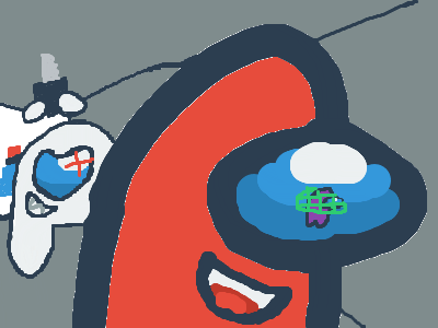 Me in among us (i'm red)