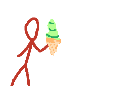 falling ice cream