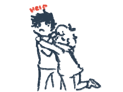 torturing him with grandma kisses