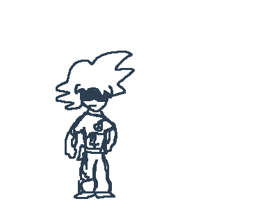drawing goku without letting go of mouse1