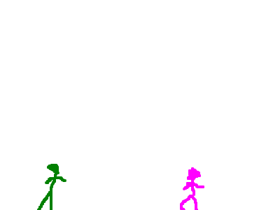 colour vs colour / green vs pink