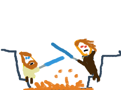 Revenge of the sith, anakin vs obi-wan