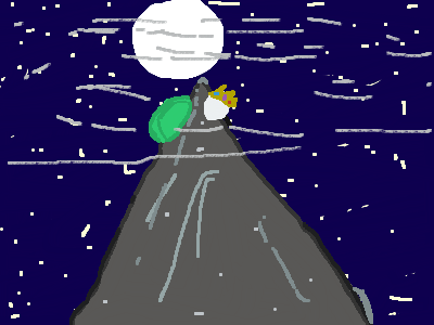 King Egg and Lil Blob Chillin on a mountain :D