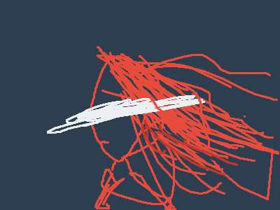 彼女はあまり幸せそうに見えません。drawing