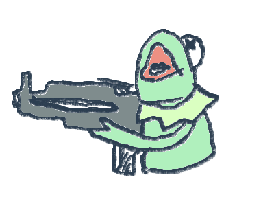 Kermit with a gun :3