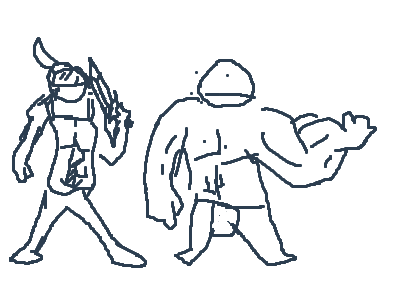 Gladiator combat except an anime fight