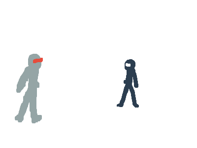 fast paced Robot vs Ninja