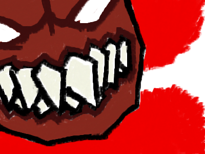 Bad drawing of tricky the clown