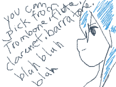 I’m in 4th grade so I gotta do band