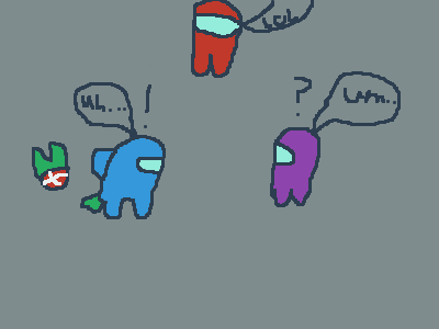 trying to draw among us because i suck at drawing