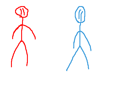 dont fight with blue guy.