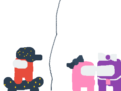 red and pink in their middle ages