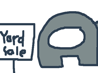 Among Us in Yard Sale In Toy Story 2