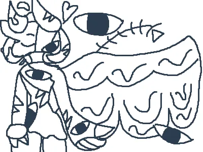 Monster challenge lolz (sketch cuz lazy to color)