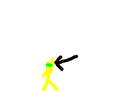 and why is ur arm up???