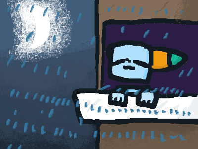 -It's raining here- stress reliever