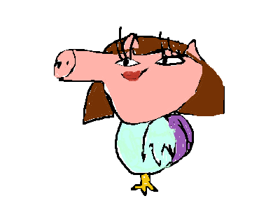 peppa dora da pig birb gets hit by a pan
