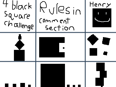 The Four Black Squares Challenge