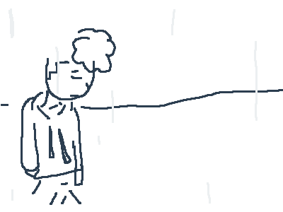 walking in the rain animation