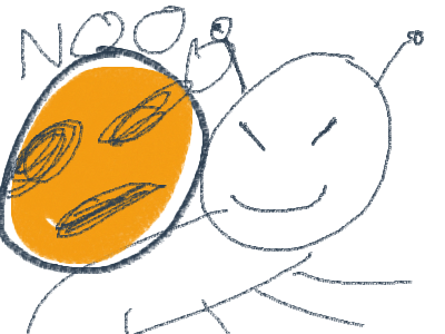 Salty chip is being held hostage by ant