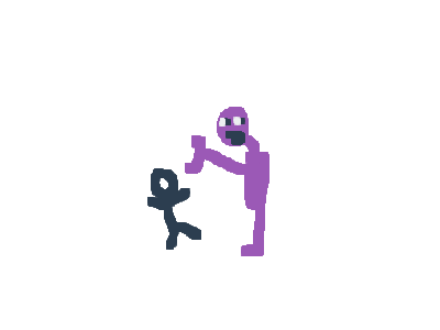 purple guy stabs a child
