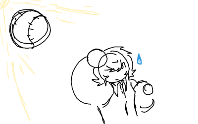 Ew the random ball that hit me earlier lol-