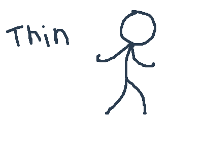 Stick figure thickness