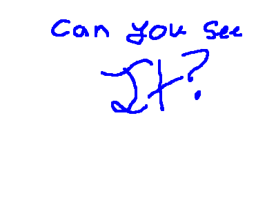 can you see it ?