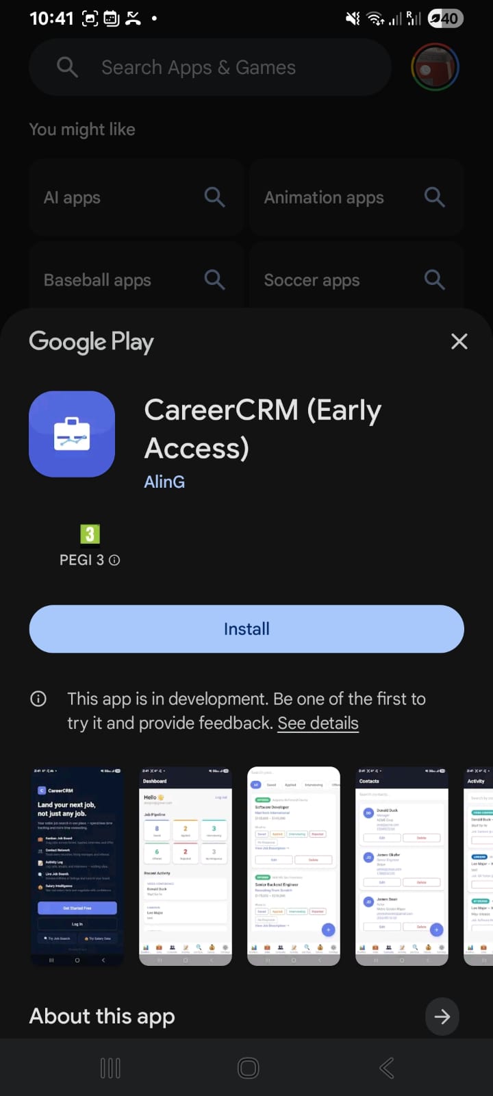 CareerCRM - Test