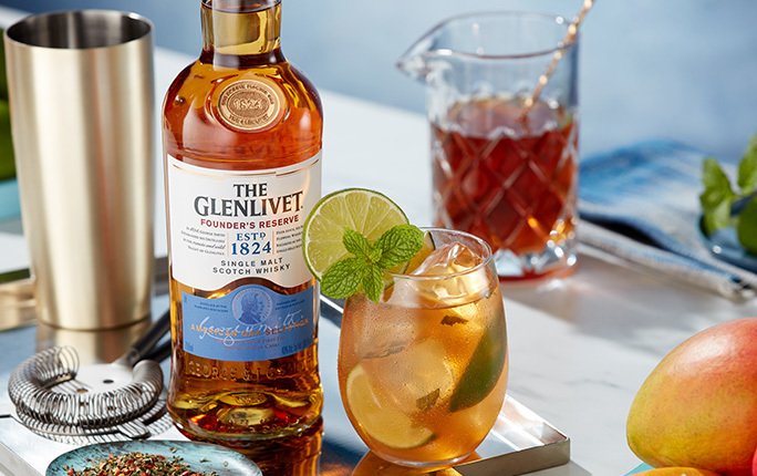 The Glenlivet Founder's Reserve Mango Tea Lime Smash The Glenlivet Founder's Reserve Mango Tea Lime Smash