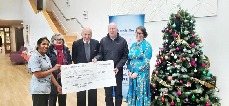 NEWS IN BRIEF: Tatts July Show donates €28,500 to St Francis Hospice - Vimarsana News