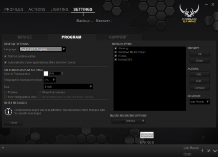 Corsair K70 RGB Review CUE 7