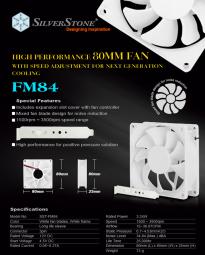 silverstone fm84 case Fan specifications