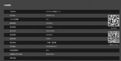Gainward GTX 750 SE specs