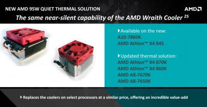 AMD 95W And 65W Quiet Thermal Solutions 2016