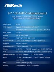 asrock mini Stx specs