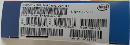 I7 6700K Box Top