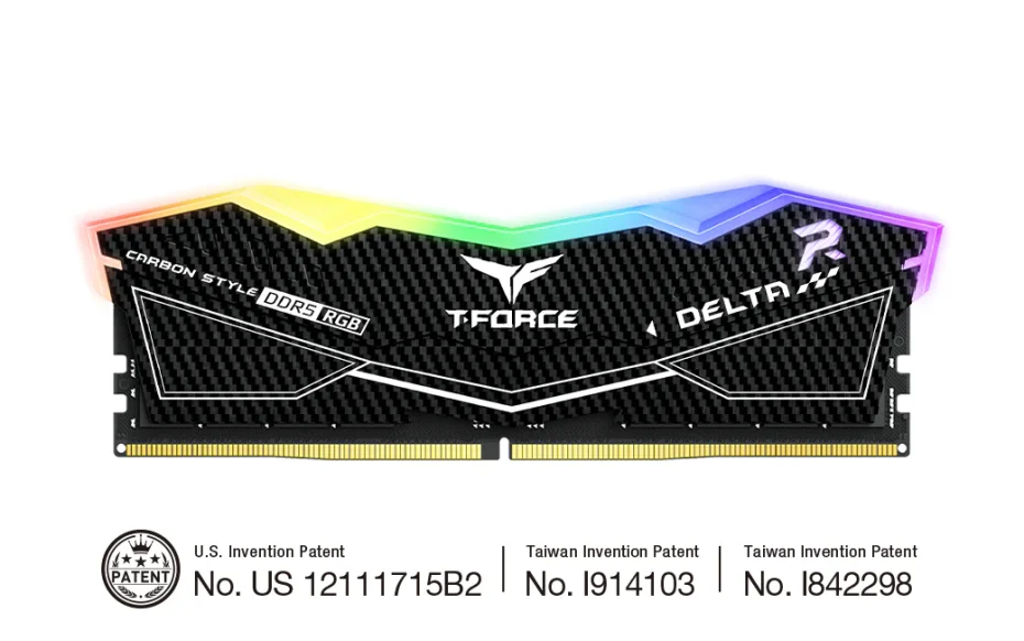 T-FORCE DELTA RGB DDR5 CARBON STYLE Desktop Memory.webp