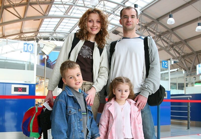 Luggage for a family holiday