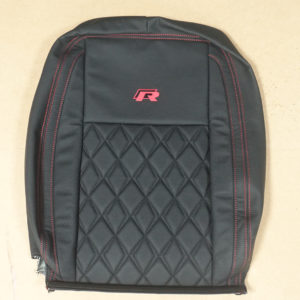RP01 - Red and Black Stitched seat cover for a VW Transporter.