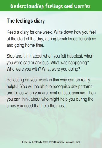 Understanding & Supporting Emotionally Based School Avoidance Discussion Cards Understanding & Supporting Emotionally Based School Avoidance Discussion Cards