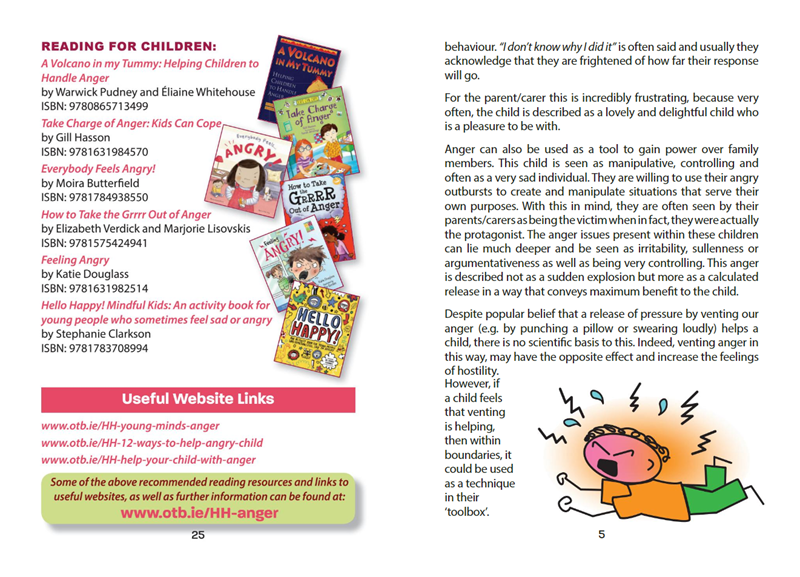 Helpful Handbooks for Parents, Carers and Professionals: Anger Helpful Handbooks for Parents, Carers and Professionals: Anger