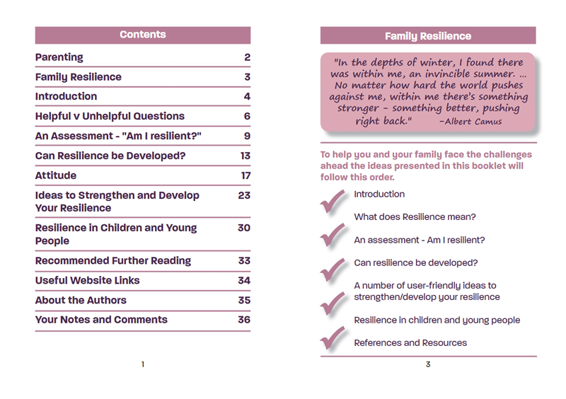 Helpful Handbooks for Parents, Carers and Professionals: Family Resilience Helpful Handbooks for Parents, Carers and Professionals: Family Resilience