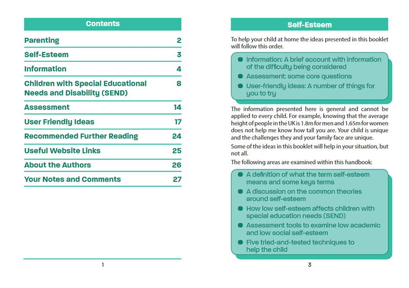 Helpful Handbooks for Parents, Carers and Professionals: Self-Esteem Helpful Handbooks for Parents, Carers and Professionals: Self-Esteem