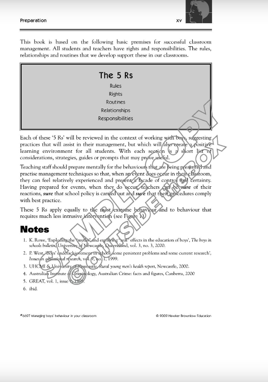 Managing Boys’ Behaviour In Your Classroom Managing Boys’ Behaviour In Your Classroom
