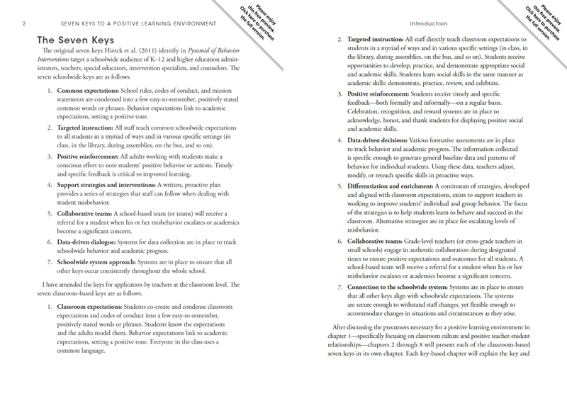 Seven Keys to a Positive Learning Environment in Your Classroom Seven Keys to a Positive Learning Environment in Your Classroom