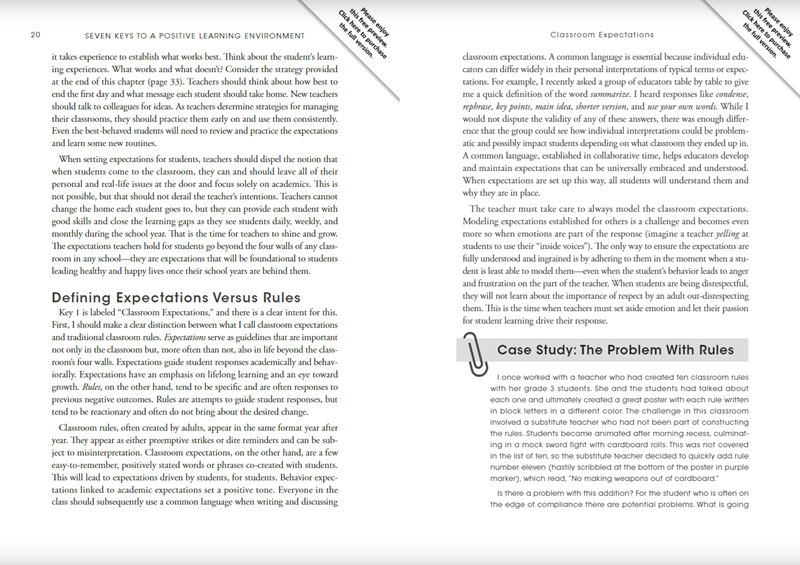Seven Keys to a Positive Learning Environment in Your Classroom Seven Keys to a Positive Learning Environment in Your Classroom