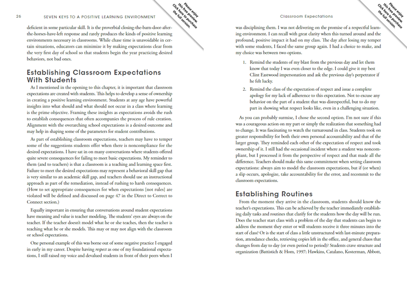 Seven Keys to a Positive Learning Environment in Your Classroom Seven Keys to a Positive Learning Environment in Your Classroom