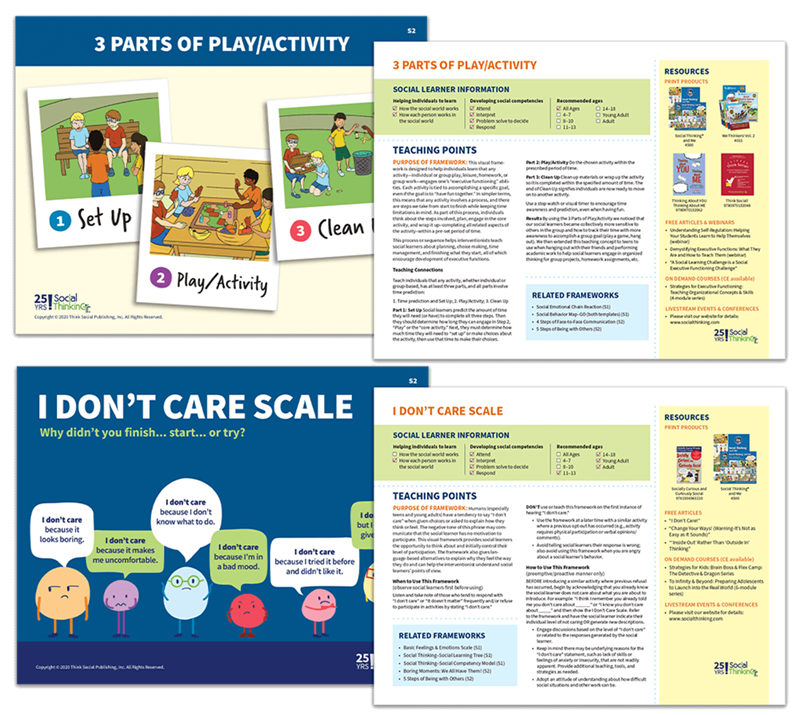 Social Thinking® Frameworks Collection | Practical Treatment Frameworks Set 2 Social Thinking® Frameworks Collection | Practical Treatment Frameworks Set 2